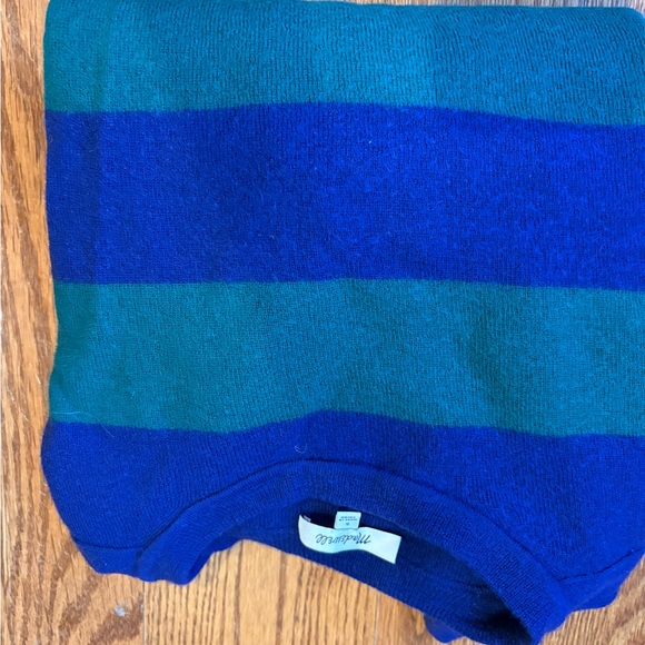 Madewell Blue and Green Striped Sweater - Picture 2 of 3